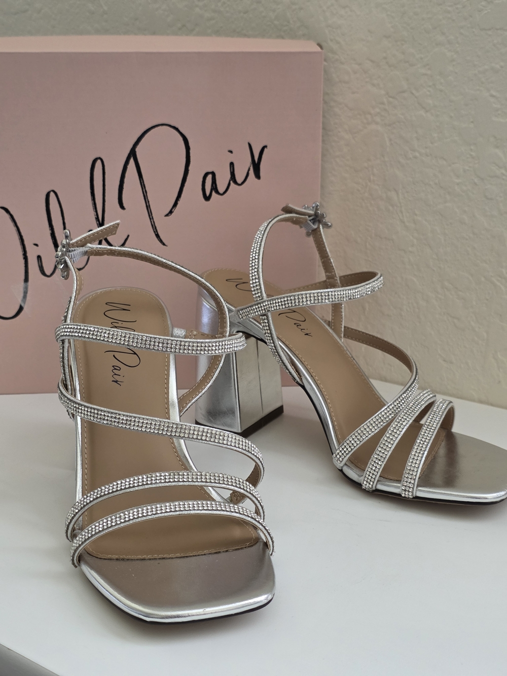 Wild Pair Women's Vinii Strappy Evening Sandals Size 7.5